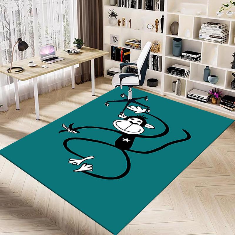 1PC monkey star Extra Large Non Slip Floor carpet, Office, family, bedroom Large Area Rug Indoor Rugs, Vibrant Colors