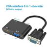 Vga To Hdmi-compatible Adapter Vga Splitter With 3.5mm Audio Converter For Pc Projector Hdtv