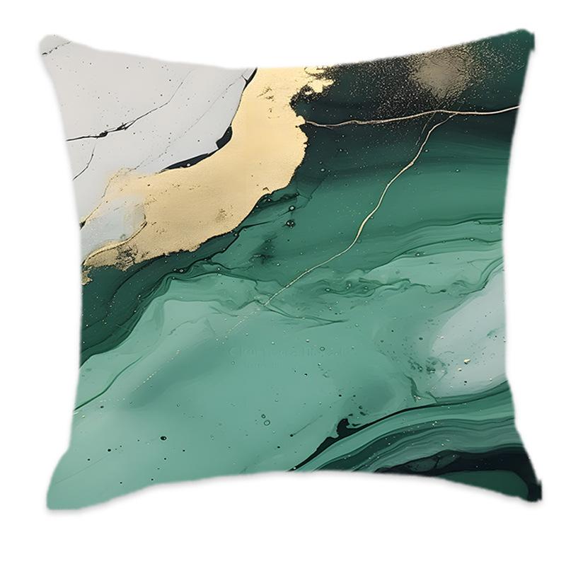 New Green Marble Gilt Series Pillows, Comfortable and Soft, Car Home, Bedroom, Bedside Pillows, Cushions