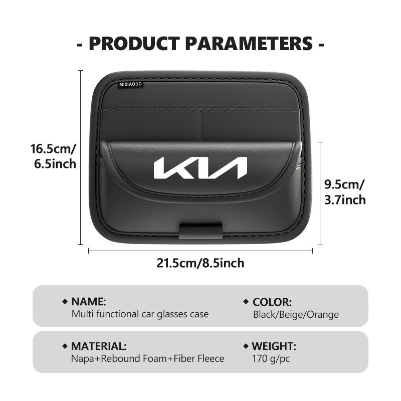 AANZ1 For KIA Car Sun Visor Glasses Organizer Box Eyeglass Storage Case Auto Accessories Stinger Optima Cerato Soul Venga Forte