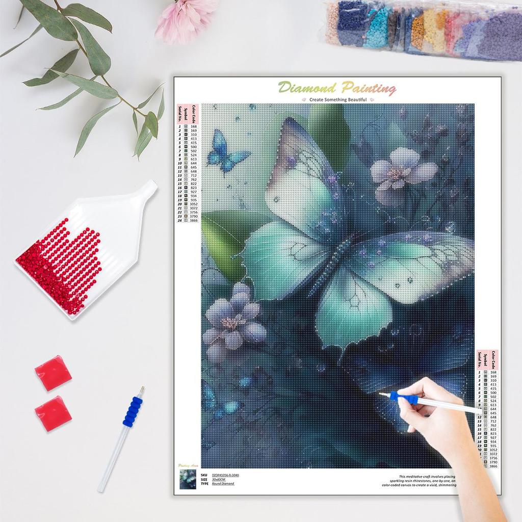 5D Diamond Painting Butterfly Animal Kit Pictures Of Rhinestones Mosaic Handmade For Home Decors 30x40cm/12x16inch