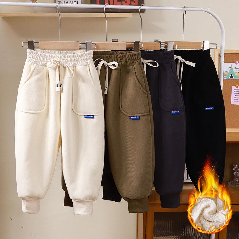 Детские зимние повседневные штаны с мягкой подкладкой Детские спортивные штаны с мягкой подкладкой Зимние штаны для мальчиков 1-12 лет