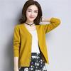 Spring and Autumn Women's Knitwear Solid Color V-neck Knit Single-breasted Cardigan Sweater