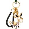 Creative Rhinestone Donkey Car Keychain Metal Keyring Unique Gift Idea For Friends