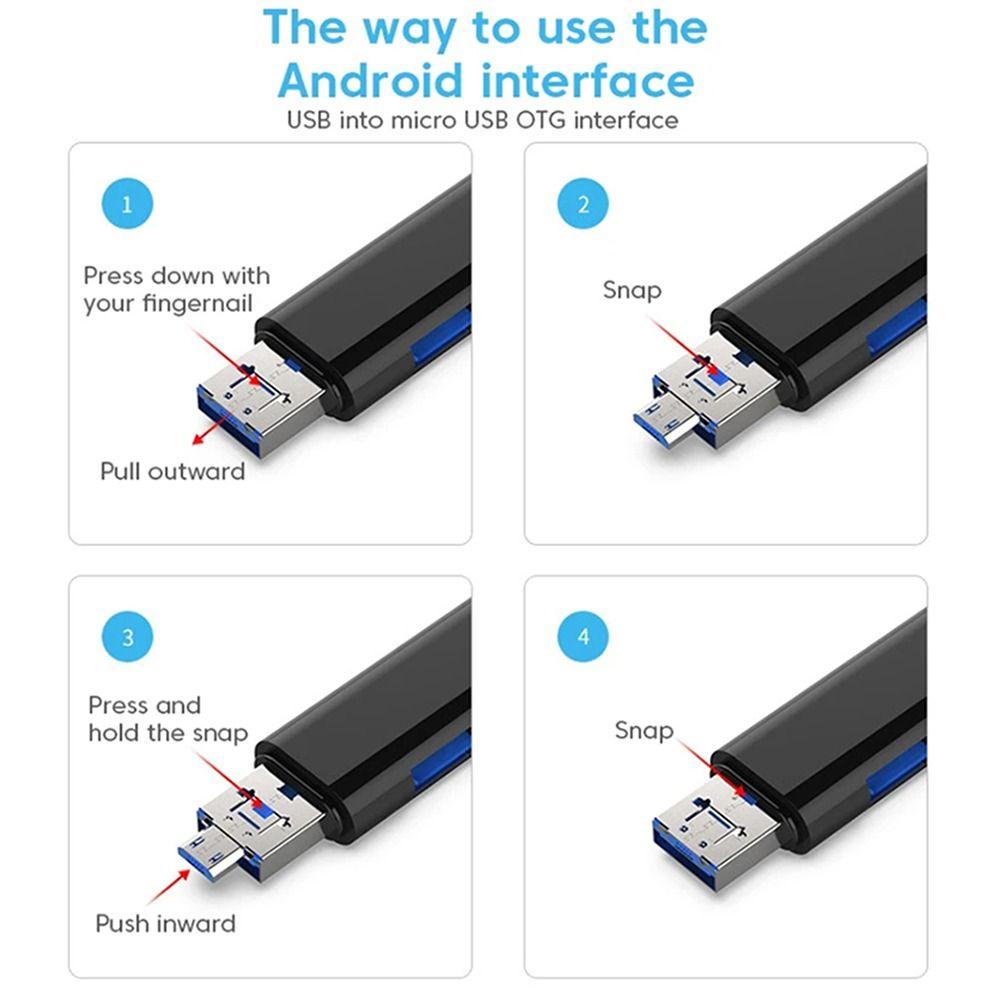 Type C Multi-card Writer Adapter USB 6 in 1 OTG Adapter Micro SD Card Reader  Mobile Phone
