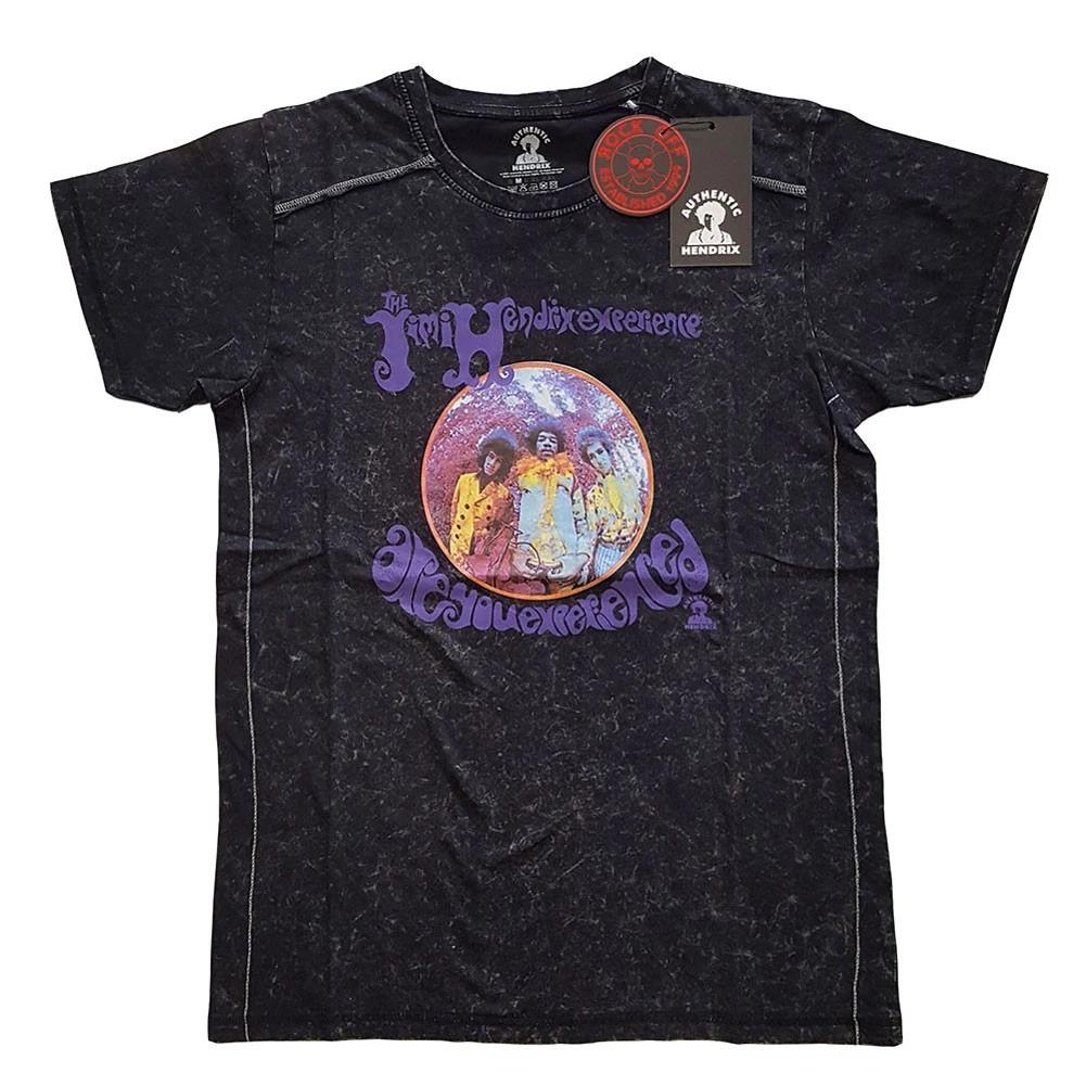 Men's Jimi Hendrix Experienced (Snow Wash) Vintage T-shirt Medium Black