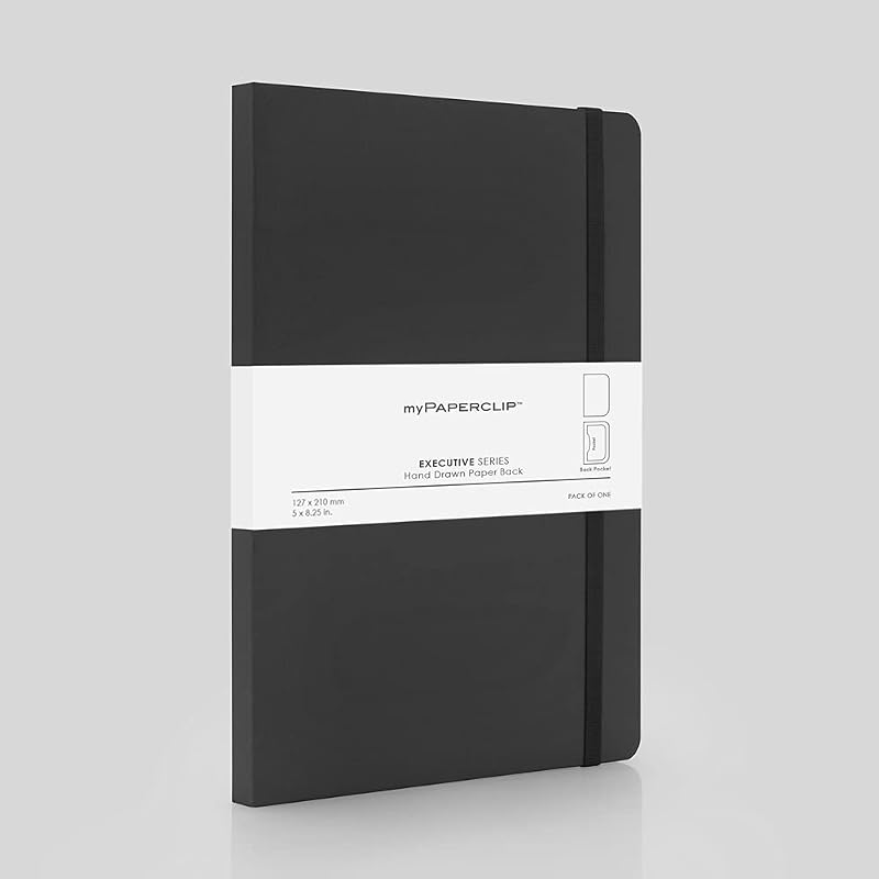 Блокнот myPAPERCLIP Серия Executive | Сшитый нитками, с обложкой из бумаги ручной работы | Блокнот для подарка | Канцелярские товары