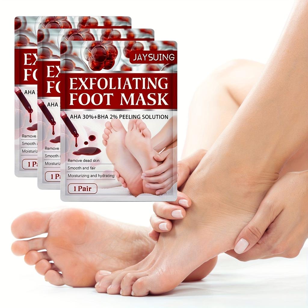 Exfoliating Foot Mask Set Reveal Smooth Soft Feet with AHA & BHA Exfoliation Dead Skin Removal Moisturizing and Hydrating for Dry Rough Cracked Feet