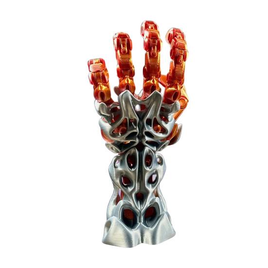 Yousheng 3D Printed Manipulator Mechanical Arm with Movable Finger Joints Articulated Robotic Hand for Robot Cyberpunk Fans