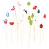 100 Pieces Of 12Cm  Creative Bamboo Skewers, Buffet, Cupcakes, Fruit Forks, Christmas Parties, Desserts, Salad Bars, Cocktails, Wedding Decorations