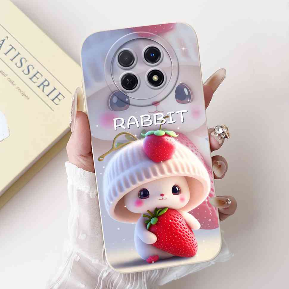 For Huawei nova Y91 Case STG-LX1 Cute Cartoon Rabbit Soft Silicone Cover For Huawei Enjoy 60X STG-AL00 6.95" Butterfly Shell