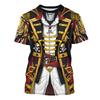 THE Pirate Captain Graphic T-Shirt For Men Funny Cosplay Costume Crewneck Short Sleeve Tuxedo T-Shirt Tee New In Casual Tee Top
