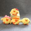 Yellow Keychain Chick Backpack Decor Pp Cotton Stuffed Doll Gift For Kids