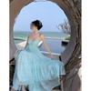 Backless Neck Sling Chest Pad Dress Women's Summer Beach Dress Super Fairy Wear