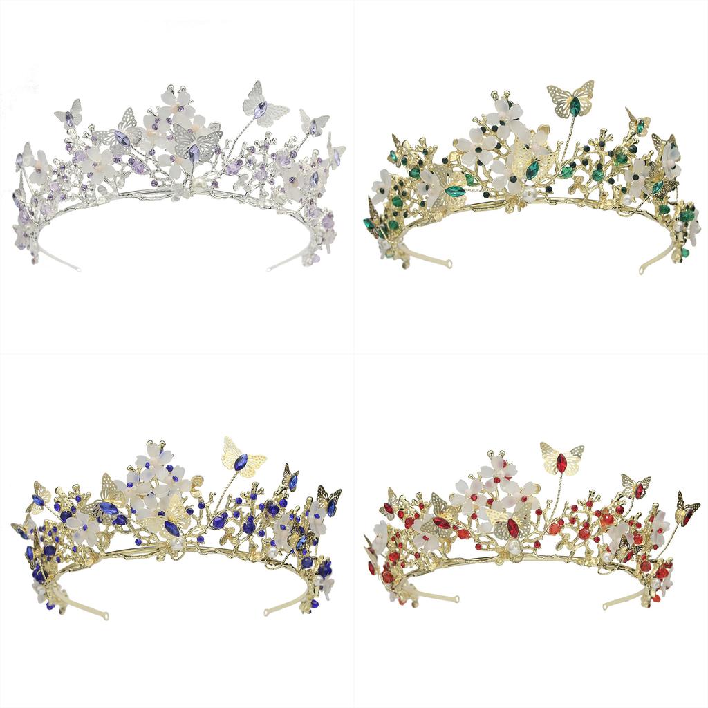 Роскошные Барочные Короны Corona Полностью Хрустальные Короны для Королев Свадебная Корона Элегантная Корона-Бабочка Диадема Corona