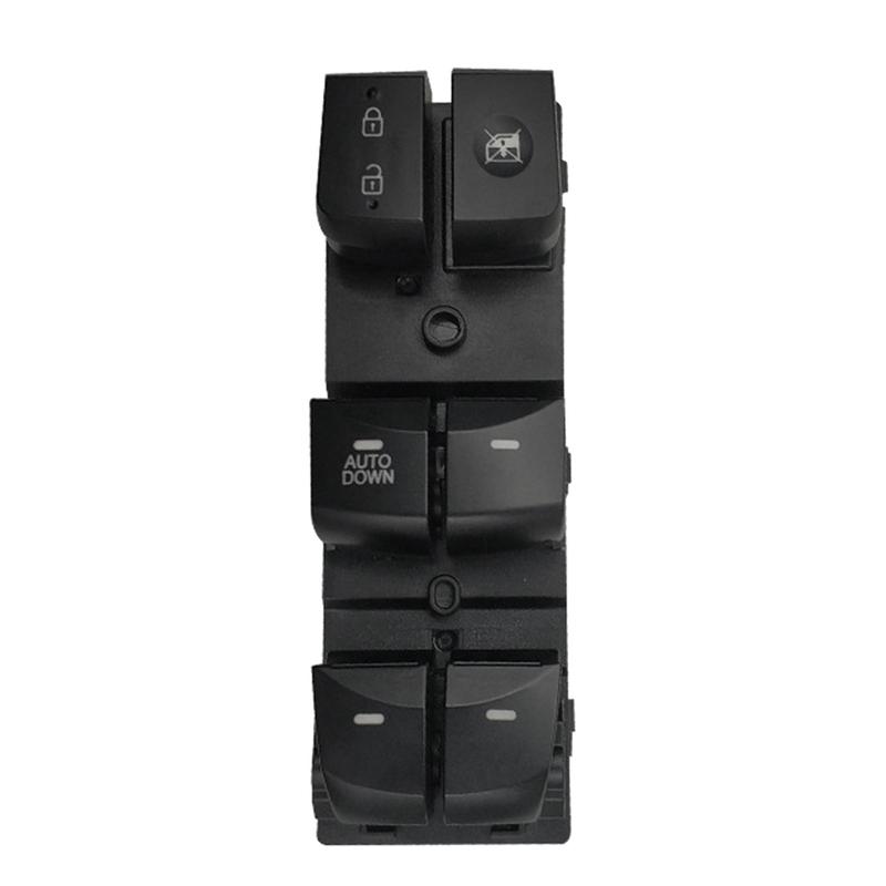 AA92-For Elantra 2011 2012 2013 2014 2015 Power Master Window Lift Control Switch LHD 93570-3X000 Black