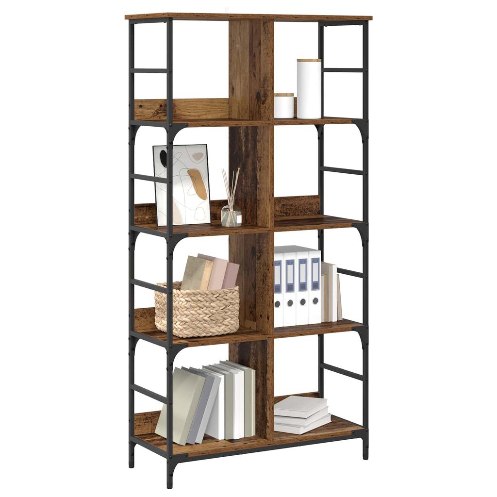 Shelf 4 Tiers 78.5 x 33 x 153 cm Metal PB Reclaimed Wood