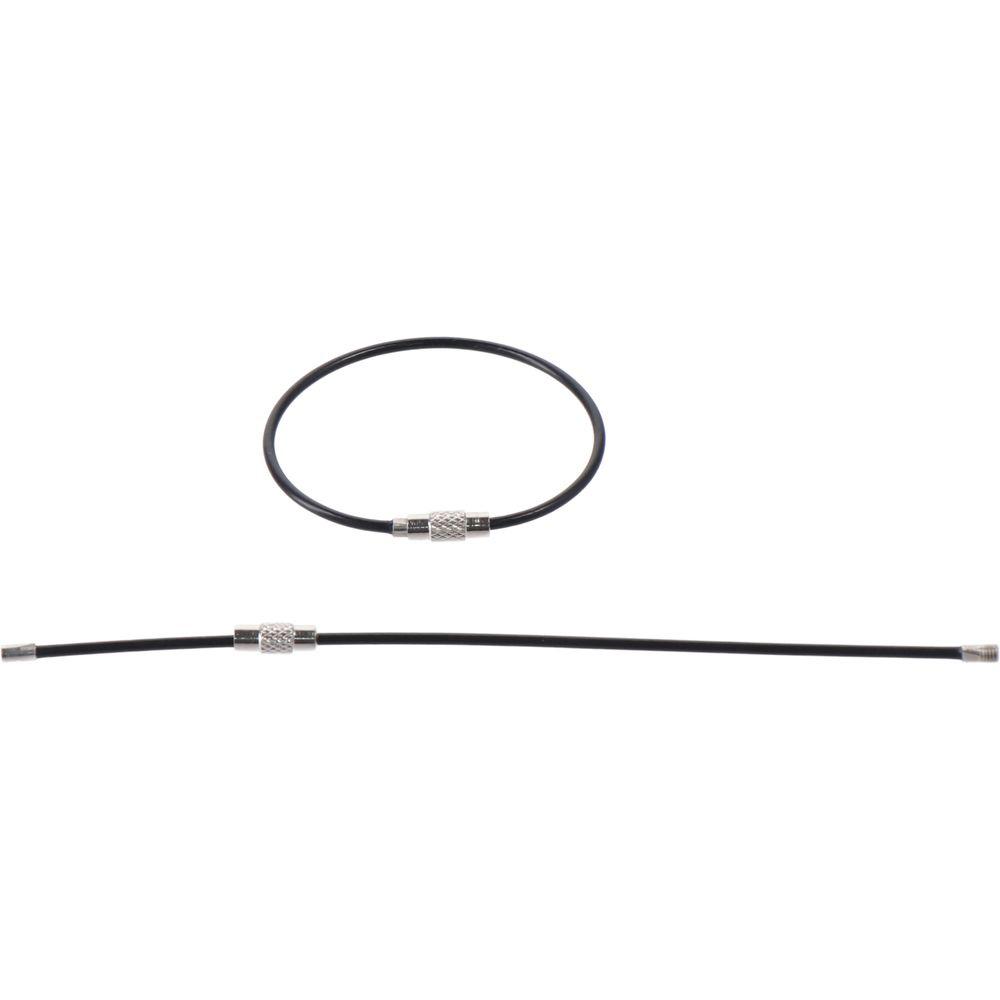 1/25Pcs 2mm Key Ring Loop Black Metal Wire Keychains Large Wire Keychain Cable Keys and ID Tag