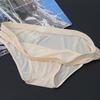 Men Briefs Low-rise Slim Fit High Elasticity Underwear Solid Color Ice Silk Transparent
