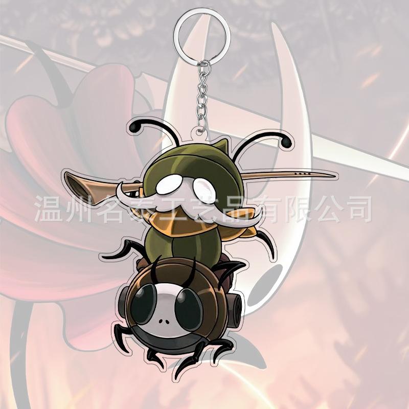 Аниме Hollow Knight Silksong Акриловый брелок Аксессуары Креативные подвески для сумки Подвеска для рюкзака Забавный брелок Подарок для фанатов