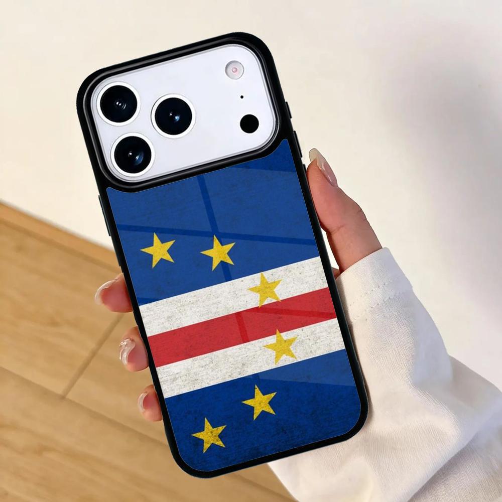 Cape Verde Flag Coat of Arms Mobile Phone Case for IPhone 17 AIR 16pro Max 15 14 13 12 11 Bumper Cover