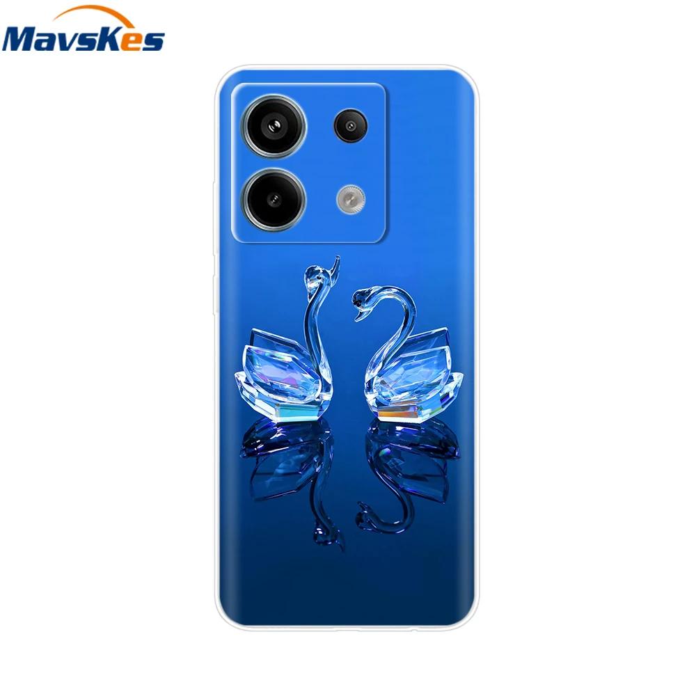 Чехол для Xiaomi Redmi Note 13 Pro 5G Милое Сердечко Силиконовый Мягкий Чехол для Телефона для Redmi Note 13 5G Чехол Redmi Note13 Прозрачный