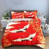 Golden Crane Pattern Decor Set Multiple sizes kid's and adults' bedroom Exquisite 3PC bedding set gift