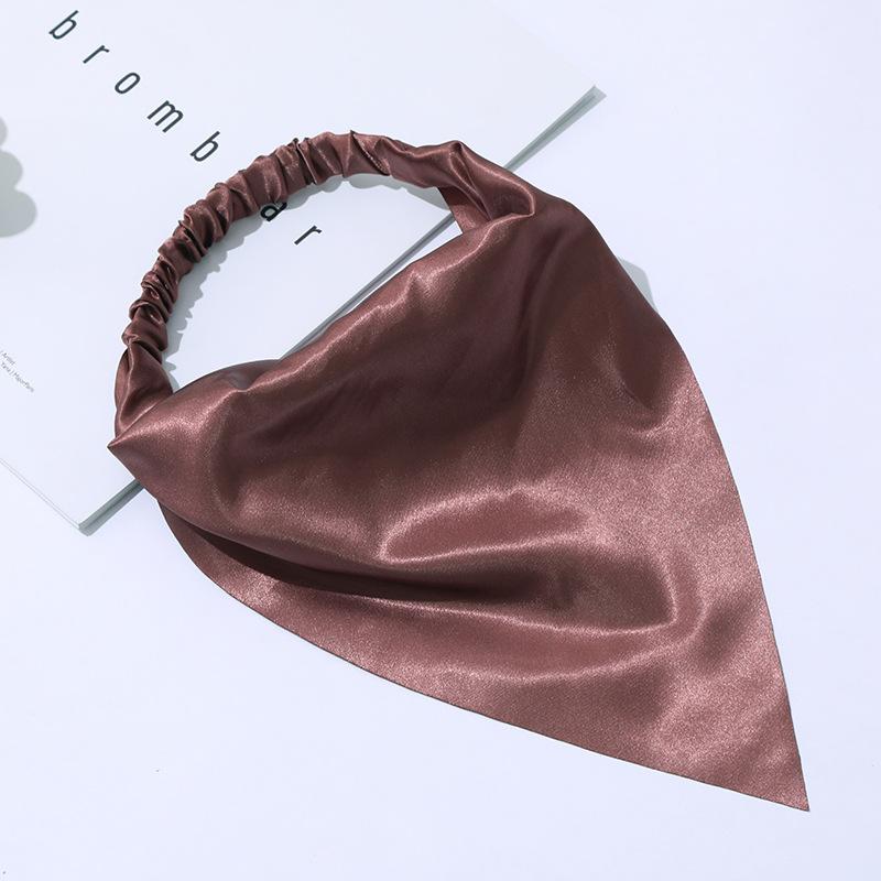 Band Elegant Headbands Silky Satin Hair Accessories Headwrap Turban Bandana Triangle Hair Scarf
