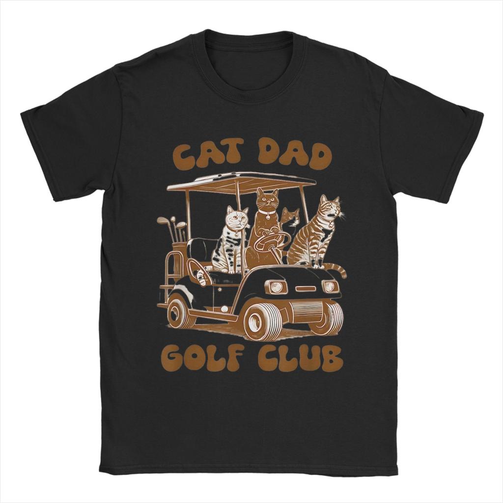 Cat Dad Club Cat Dad Funny Cat100% Cotton T Shirt For Men Summer Vintage T Shirts O Neck Hip Hop Tee Shirt Oversized Cheap Tops