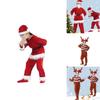 Extravagant Toddler Adult Elk Santa Claus Costume For Xmas Party