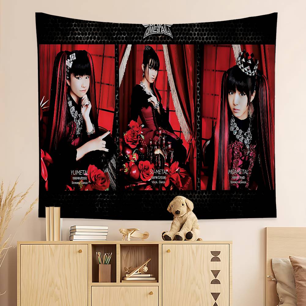 Классический Кавайный Металлический Браслет B-Babymetal Цветной Настенный Гобелен Дешевый Хиппи Настенный Декор Богемные Настенные Гобелены