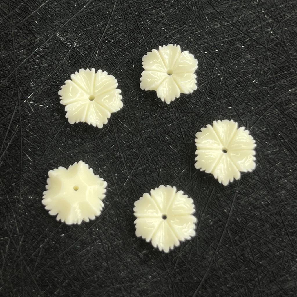 30 шт., Искусственный коралл, отдельные бусины с отверстием, 12 мм, Модные бусины-цветы ручной работы для изготовления ювелирных изделий, аксессуары для ожерелья DIY, подарки на День матери