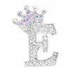 Crown 26 Initial Letters A To Z   Brooch Pins Women