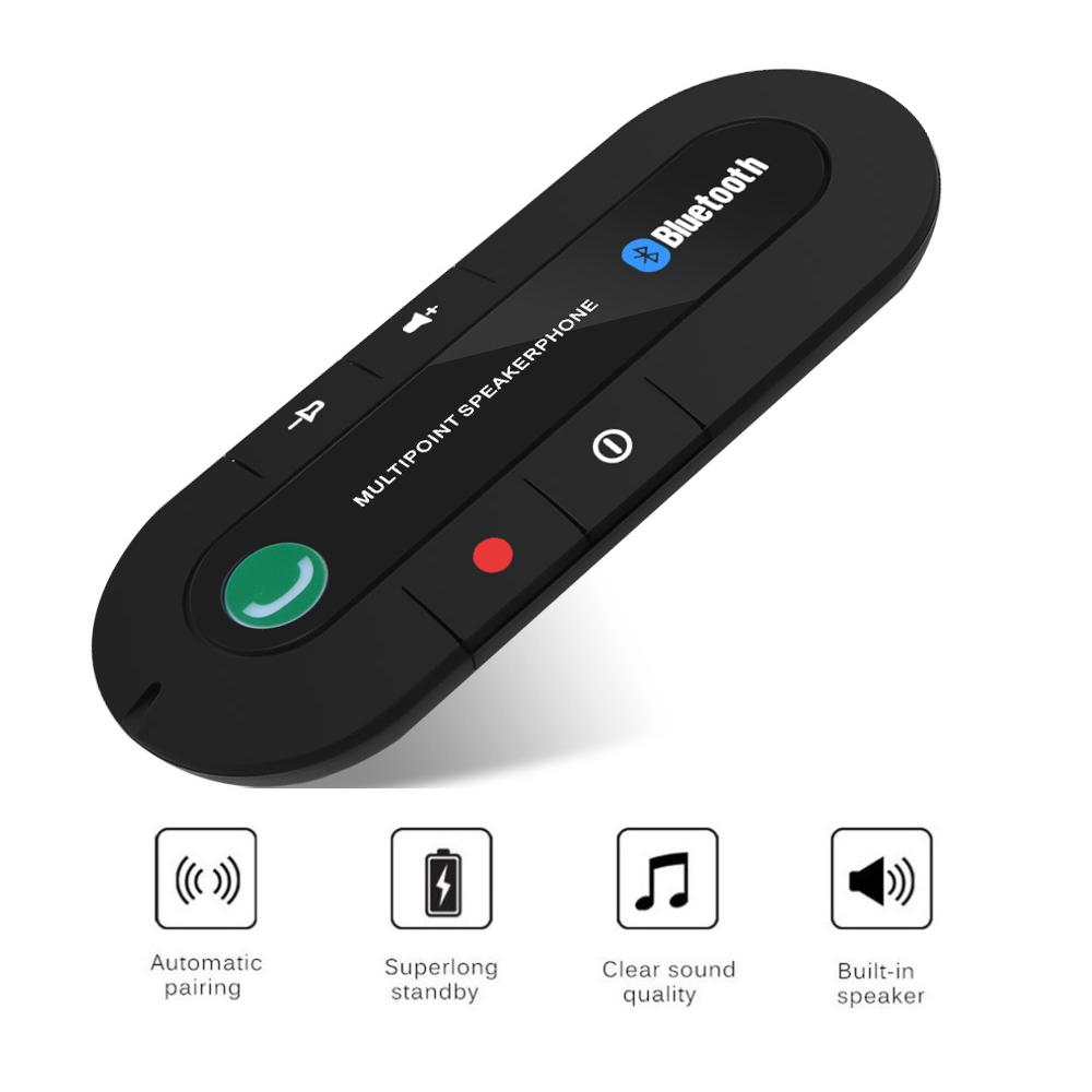 Kebidu Mini Android 4.1 Speakerphone Sun Visor Clip Universal Bluetooth Handsfree Car Kit Wireless Bluetooth Mp3 Music Player LB