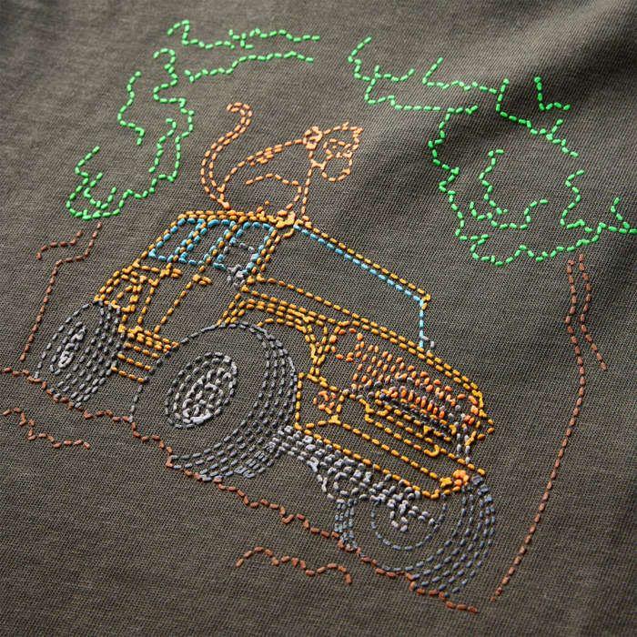 Детская футболка с длинным рукавом цвета хаки 92/104/116/128/140