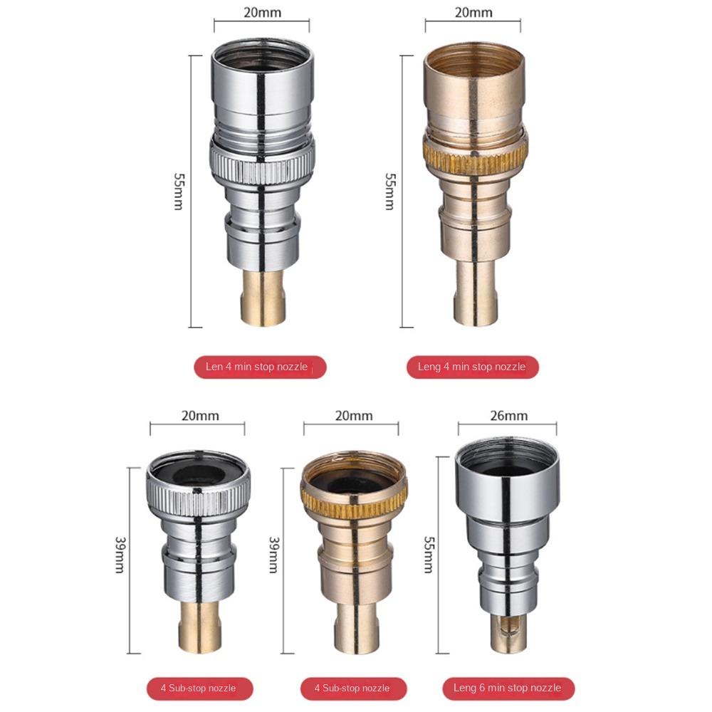 Copper Automatic Water Stop Nozzle Screw Joint Anti-fall Off Washing Machine Faucet Adapter Quick Opening Electroplate