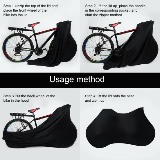 Велосипедный пылезащитный чехол, прочный, водонепроницаемый, с защитой от ультрафиолета, дождя и ветра, для езды на велосипеде по горным дорогам, защитный чехол для колеса велосипеда, сумка для хранения