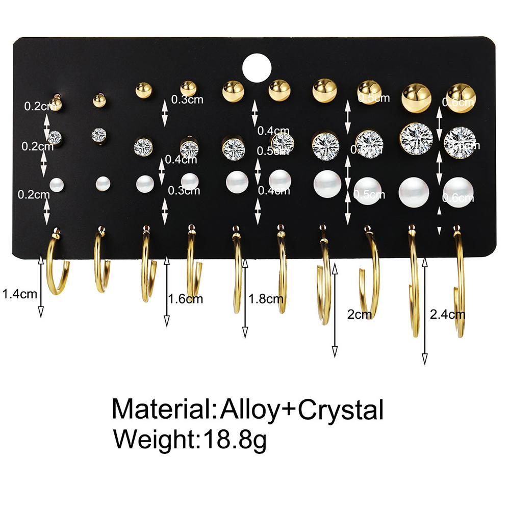 Комплект серег с кристаллами циркония и жемчугом, модные серебряные геометрические металлические бусины, серьги-гвоздики для женщин и девочек, новинка 2024 года, ювелирные изделия