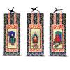 [Kyuka Kobo Hanging Scroll Set of 3] [Zen (General)] Shaka Nyorai (Shaka Tathagata) for Buddhist Altars, Main Image, Double Side Scrolls, Navy Blue