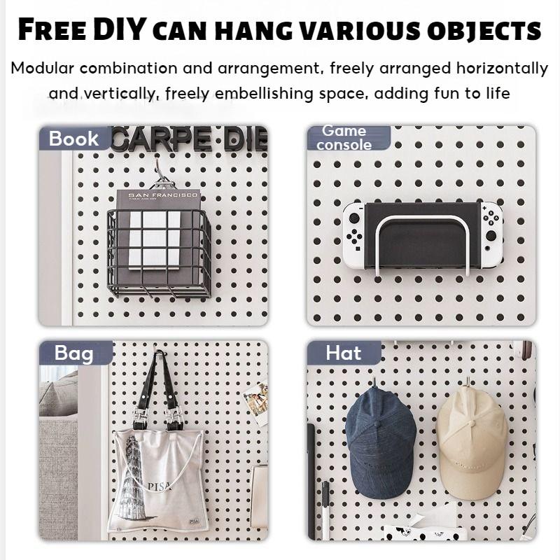 Магнитное притяжение металлическая перфорированная доска большого размера настенная перфорированная доска с отверстиями утолщенная стойка для хранения крючков