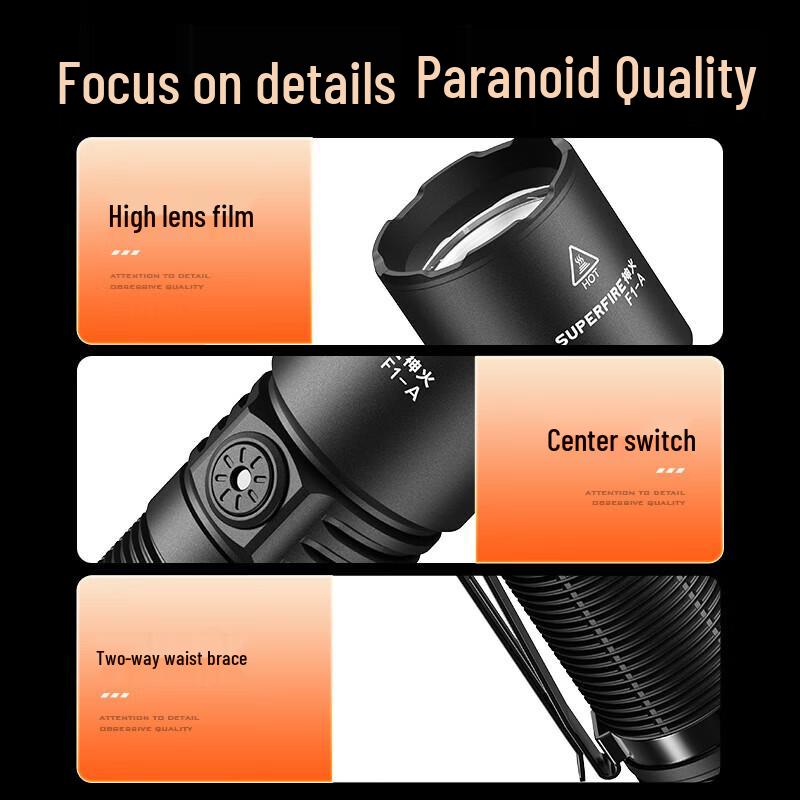 SupFire F1-A Rechargeable LED Flashlight