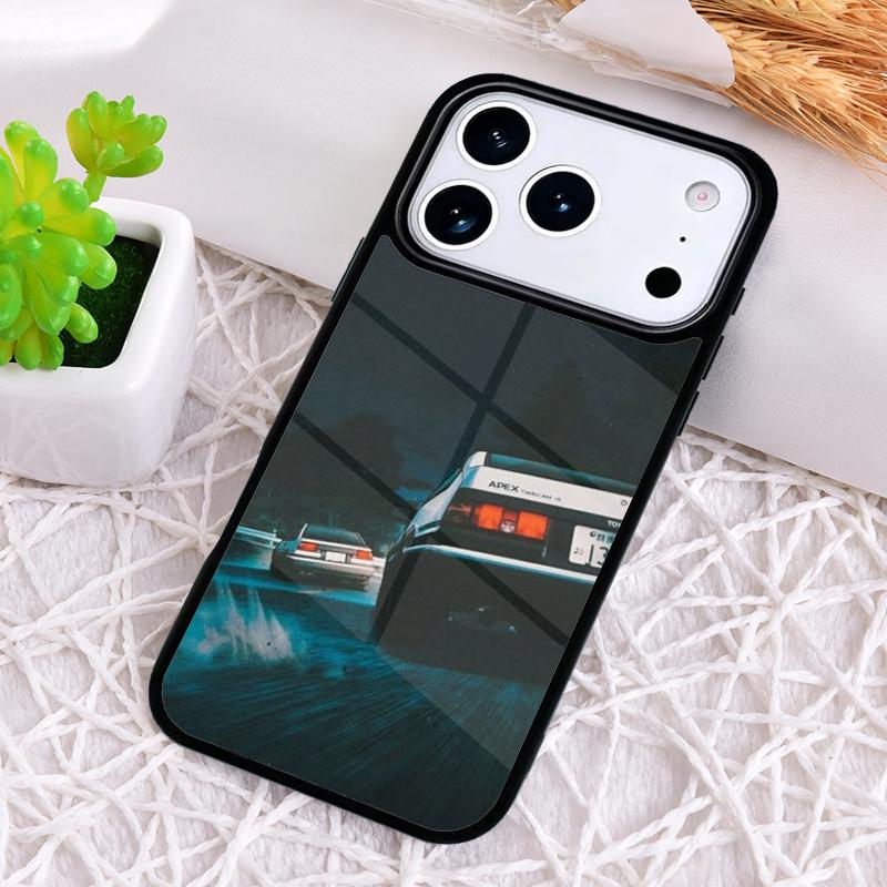 Мягкий чехол для телефона Initial D для iPhone 17 Air 16 15 11 12 14 13 Pro Max Ударопрочный чехол