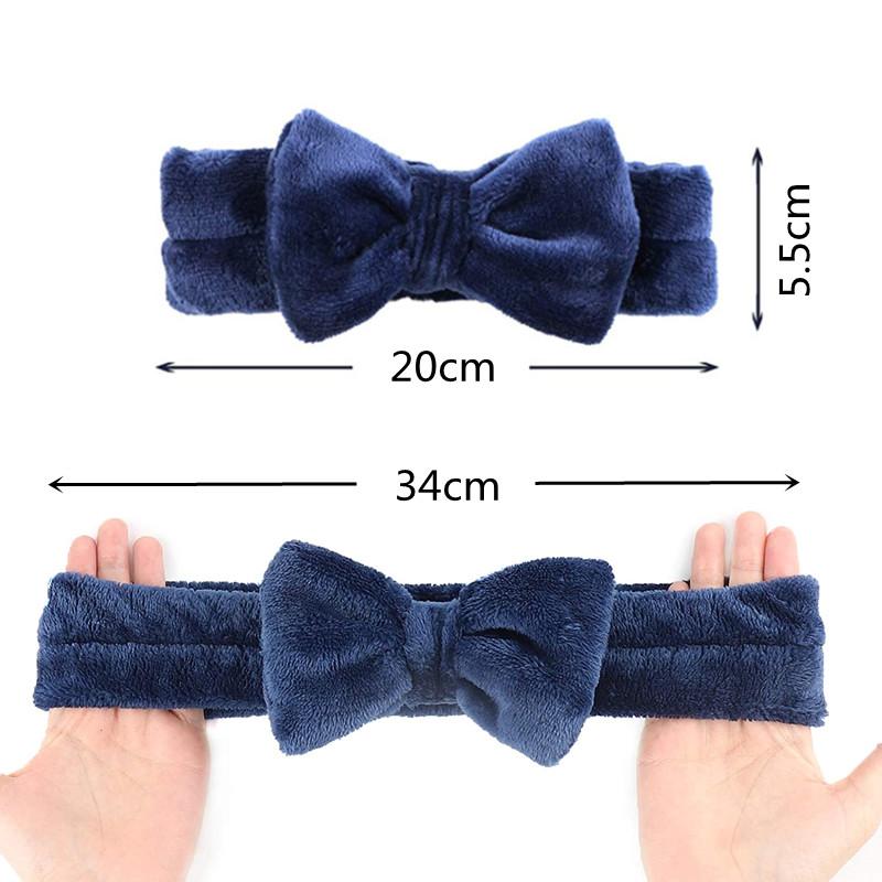 Банты для волос, повязки на голову для женщин, однотонная повязка на голову из кораллового флиса, эластичная повязка на голову с бантом, аксессуары для девочек, милый мягкий тюрбан, повязка