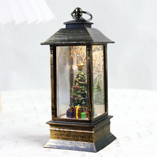 Ветровые огни в рождественском стиле, мультяшная модель Санта-Клауса/Снеговика, создающая атмосферу, подвесные рождественские фонарики