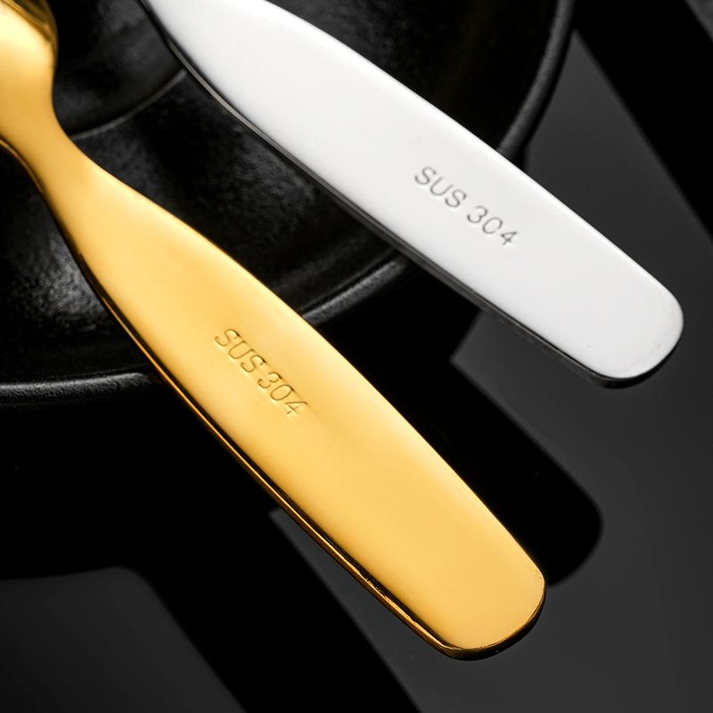 1 Pcs 304 Stainless Steel Children's Spoon Fork Thickened Household Baby Food Spoon Toddler Tableware