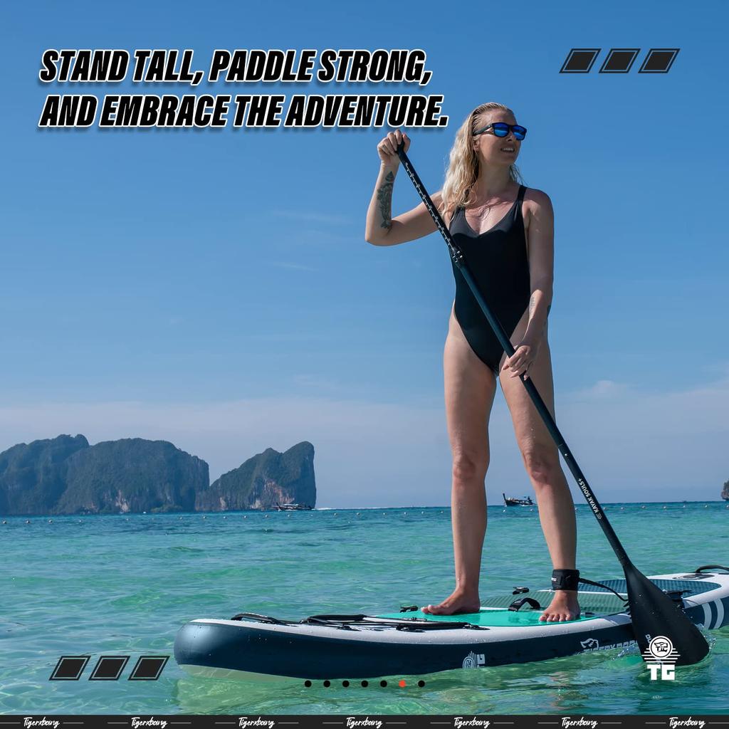 TIGERXBANG надувная доска для серфинга с веслом SUP Длина 305 см Ширина 80 см Толщина 15 см с премиум-веслом для доски SUP для Defender Blue Аксессуары,