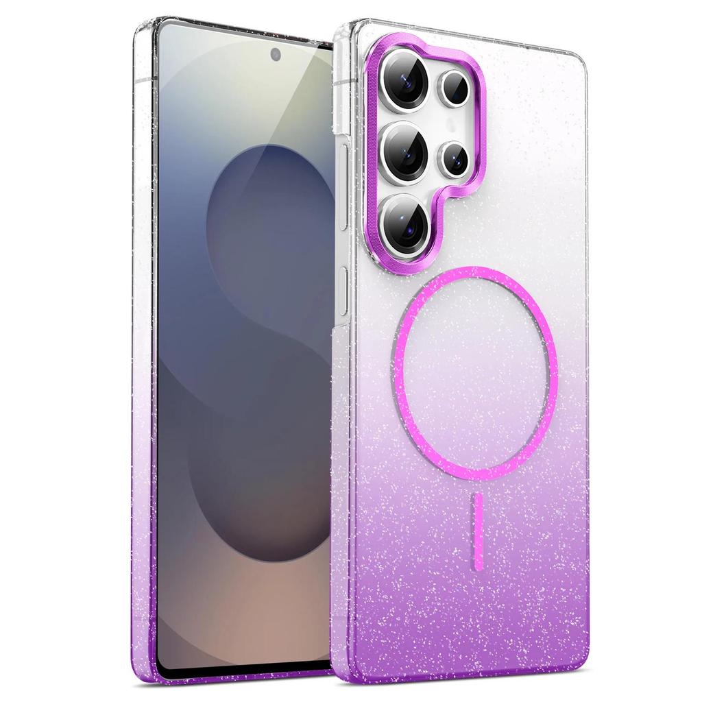 Glitter Magsafe Wireless Charge Cover For Samsung Galaxy A05 A06 A13 A14 A15 A16 A24 A25 A26 A32 A33 A35 A52 Luxury Case