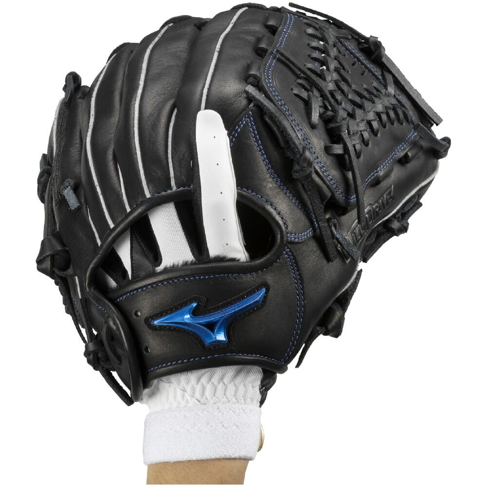 MIZUNO Defensive Gloves JM Baseball/Softball Jr. Left-Handed, 1EJEY330, Size, White/Black/Gold