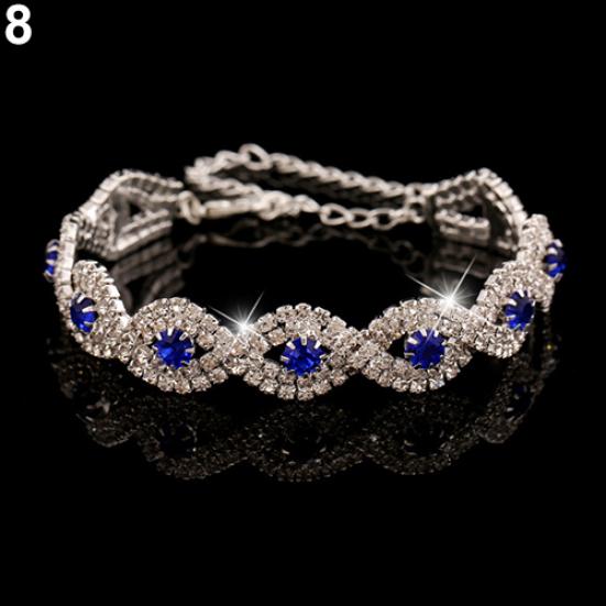 Women's Elegant Wedding Banquet Bangle Cocktail Party Rhinestone Bracelet