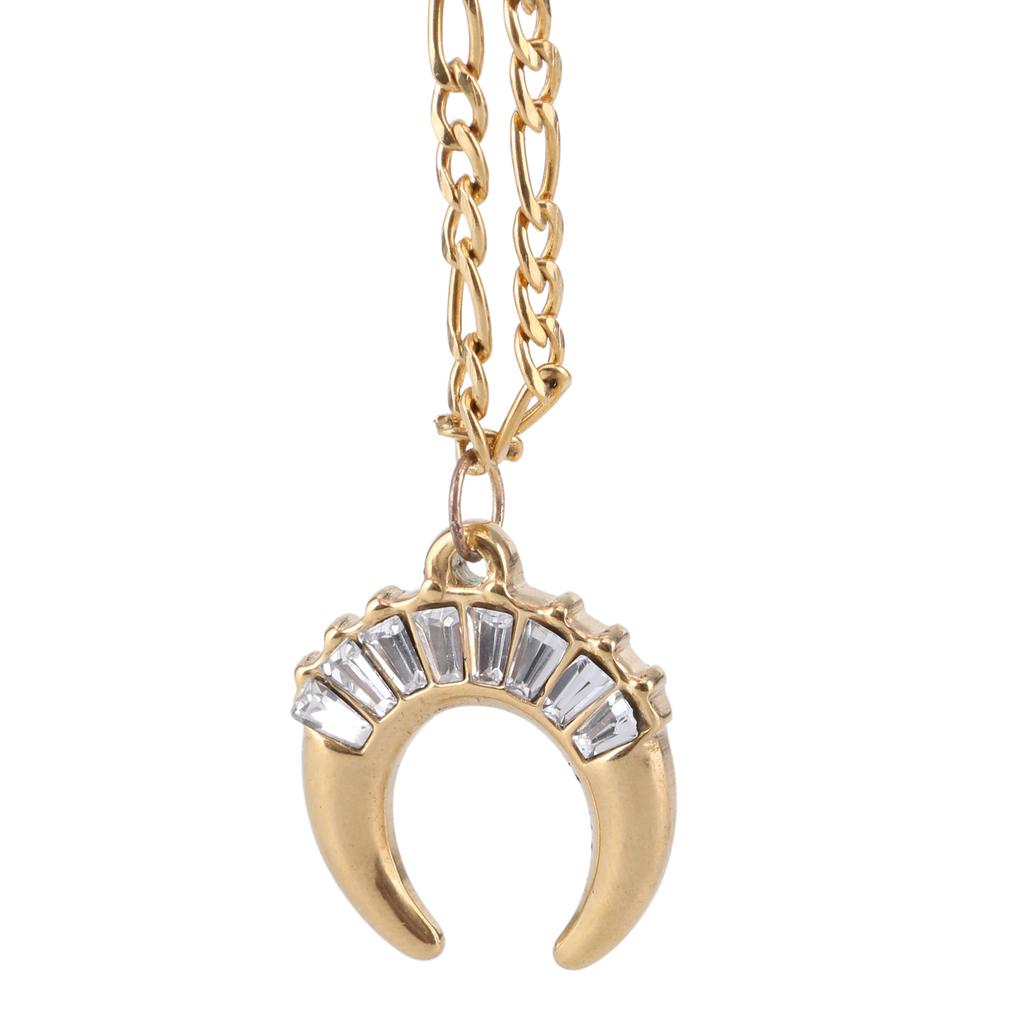 Mystical Moon Horn/Wing Pendant Necklace Uniqeu Neck Jewelry Ornament for Women Gifts for Fashion Forward Females